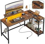 Bestier L Shaped Desk with Power Ou