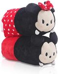 FINEX 2 Pcs Set Mickey Minnie Plush Travel Pillow Stackable Long Cushion