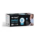 V-TAC Face Masks with Ear Loop Disposable Type (Medical) Non-Woven, 3-Layer, Internal Point 50 Pieces Per Box (UK Stocks Available)