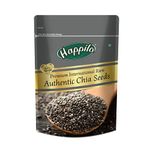 Happilo Premium Authentic Chia Seeds 250g, Diet Food for Weight Management, Rich in Fiber and Omega 3, Healthy Breakfast Snack