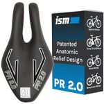 ISM PR 2.0 Noseless Bicycle Seat - Anatomic Relief Bicycle Saddle for Hybrid Bikes, Time Trial Bikes, Road Bikes, and Mountain Bikes - No Nose Bike Saddle for Reduced Numbness and Discomfort
