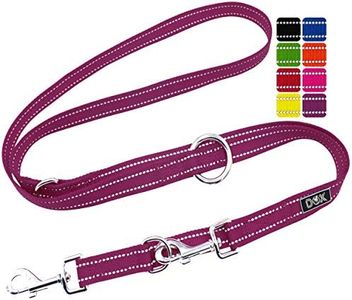 DDOXX Guinzaglio per Cani Nylon Riflettente, Regolabile con 3 Misure, 2 m | Tanti Colori e Taglie | Guinzaglio Doppio Cane Gatto Cucciolo Taglia Piccola Media Grande Piccoli Medi Grandi | XS, Viola