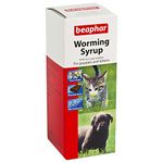 Beaphar - Worming Syrup - For Puppies & Kittens - Treats Roundworms - Ideal for Treating Litters - UK Authorised Veterinary Medicine - Pet-Friendly Chocolate-Flavoured Syrup - 45ml ( Pack of 1)