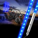 BESTZHEYU 1PC 0.9M Blue LED Whip Light for ATV UTV 3FT LED Whip Light Antenna Whips for RZR Polaris Off-Road Sand Dune Buggy 4x4