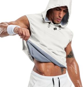 HOTSUIT Sauna Shirt for Men Weight Loss Hooded Sweat Suits Heat Trapping Pullover Vest for Boxing, Running, Gym Workouts