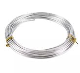 Glopro Store 33ft 2mm Aluminium Silver wires for crafts jewelry making clay modeling (2mm, 1)