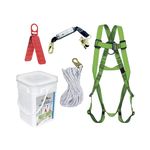 PeakWorks Compliance Series Roofer's Kit - includes Class A Harness, SP Lanyard, Vertical Lifeline & Roof Bracket - CSA, ANSI, OSHA Compliant Fall Protection