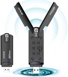 COTDLNK AXE5400 USB 3.0 WiFi 6E Adapter USB Network Adapter for Desktop Driver Built-in Wireless Gigabit with Tri-Band 2.4G/5G/6G WPA3 Encryption MU-MIMO OFDMA, Only Support Windows 11/10