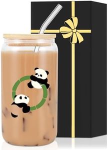 Monogrammed Glass Drinking Cup With Lid Straw Comfort Gifts For Woman Customized Coffee Cup Regalos Para Mujer Girl Gifts Trendy Stuff Iced Glass Tumbler