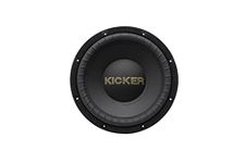 KICKER 50GOLD124 12-Inch (30cm) Gold Series Subwoofer|50th Anniversary Edition|500 Watts RMS|1000 Watts Peak|DVC 4-ohm|Extended Throw|Legendary Sound Quality|Car,Truck, SUV, UTV|17 Pounds