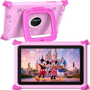 Kids Tablet 7 inch Tablets for Kids 3-7 32GB Toddler Tablet with Stand Case, IPS Touch Screen, Parental Control, WiFi, GMS, YouTube Educational Baby Child Learning Tablets for Boys Girls (Pink)