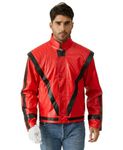 Cosplay Performance Jacket Red and Black Leather Jacket