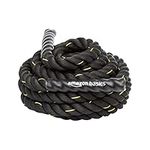 Amazon Basics Heavy Exercise Training Workout Battle Rope - 9m x 3.8cm, Black