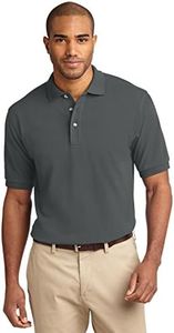 Port Authority Men's Big And Tall Knit Polo Shirt_Steel Grey_X-Large Tall