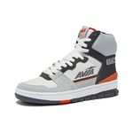 Avia 830 Men's Basketball Shoes, Retro High Top Sneakers for Men Indoor or Outdoor, Street or Court Size 7 to 16, White/Silver Grey/Dark Grey, 11.5 Women/10 Men