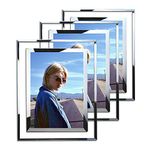 ASelected Photo Frame 7x5 Glass Picture Frames 3 Pack Portrait Picture Landscape Frames Gifts