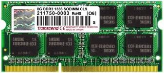 Transcend 8 GB DDR3 1333GHz SO-DIMM (8 GB X 1 Module) Laptop Memory 204-Pin (TS1GSK64V3H)