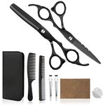 Hair Cutting Scissors Professional Home Haircutting Barber Salon Thinning Shears Kit 6CR 660C stainless steel with Comb and Case for Men/Women