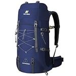 N NEVO RHINO Waterproof Hiking Backpack 50L/60L, Camping Backpack with Rain Cover, Hiking Travel Mountaineering Backpack, New Royalblue, 60L, Classic