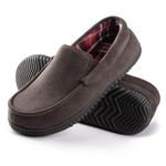 RockDove Men's Alexander Flannel Lined Loafer Slipper, Brown Coffee, 8