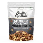 Nutty Gritties Premium Smoked Cocktail Mixed Nuts 200g - Roasted and Smoked Flavoured Pistachio Almonds, Cashew Nuts, Pistachio Kernel | Mixed Dry Fruits| Evening Snack