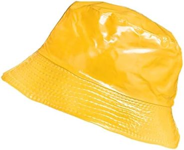 Toutacoo, Waterproof Vinyl Rain Hat, 22- Dark Yellow, Plain, M