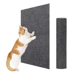 ENONCI Cat Scratching Mat, Cat Scratch Mat with Self-Adhesive, Cat Scratch Protectors for Sofa Carpet, Anti Scratch Furniture Protector, Reusable Protecting Couch form Pets (Grey, 15.7" x 23.6")