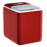 TANGZON Ice Maker, 12 Ice Cubes Ready in 8.5 Mins, 20KG/24H 2L Counter Top Ice Making Machine with Self-Cleaning Function, Control Panel, Scoop and Basket (Red)