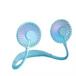 ELECRANGE Portable Neck Fan comes with USB Rechargeable, Hands-Free Bladeless Mini Fan with 3 Speeds Mode, 48 Air Outlets, Portable Wearable Design for Travel, Sports, and Office Use (BLUE)