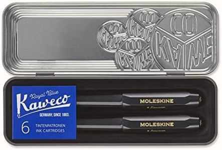 Moleskine X Kaweco Stifte-Set, Füller mitt. Feder & Kugelschreiber 1,0mm, Schwarz