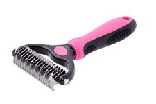 Deshedding Tool, Dog Grooming Supplies, Dematting Hair Remover and Undercoat Rake, Reduces Shedding, Gently Removes Loose Hair and Fur, Great for Short or Long Breeds