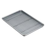 Amazon Basics Nonstick Baking Sheet & Cooling Rack Set, Half Sheet Size- 1 Pack