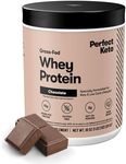 Perfect Keto Pure Chocolate Whey Protein Isolate Powder - Delicious 100% Grass Fed Whey, All Natural, No Artificials, Gluten Free, Soy Free & Non-GMO (Chocolate)