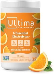 Ultima Replenisher Daily Electrolyte Powder Drink Mix – Orange, 90 Servings – Hydration Powder with 6 Key Electrolytes and Trace Minerals – Keto Friendly, Vegan, Non-GMO and Sugar-Free