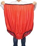 YEMYIQZ Big Mom Undies Funny Joke Gag Prank Gifts Giant Novelty Underwear for Women Men Granny Panties Gala Games Red, Red, One Size