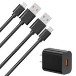 ienza 6FT Long USB Charger Cable/Wire/Block Set with Micro and USB-C for Kindle Paperwhite, Kids, Oasis, Signature Edition, Fire, Fired HD, Scribe, DX & Keyboard (All Models)