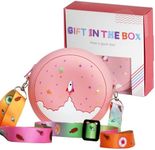 CONTRACONTACT Sweet Kids Purse Space Travel in Pink in a Box as Gift for Future Girl Astronauts, Kids Toys for Age 3 4 5 Year old, Crossbody Rocket Treasure Play Bag