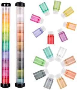 Yoseng Lot de 16 pinceaux mélangeurs d'encre pour la fabrication de cartes pour la peinture, le dessin, les loisirs créatifs, les poignées à code couleur (diamètre de la tête du pinceau : 1.5 cm)