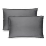 Bare Home Queen Pillow Sham Covers - Set of 2 - Premium 1800 Ultra-Soft Microfiber - Double Brushed - Bed Pillow Shams (Queen Pillow Sham Cover Set of 2, Grey)