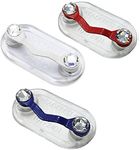 Readerest Magnetic Eyeglass Holders, Made in USA, 3 Pack (Red w/Crystals, White w/Crystals, & Blue w/Crystals)