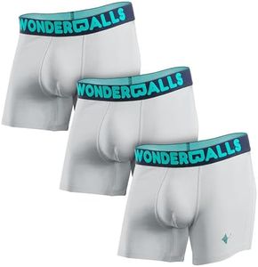 Wonderballs Short Boxer Briefs for Men - White, X-Large, (Pack of 3) - Ultra-Soft & Breathable Peruvian Pima Cotton & Modal Blend, Short Boxer Briefs - Athletic Underwear for Men - Mens Underwear