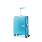 American Tourister Aerostep 8 Wheels 55 Cm Small Cabin Trolley Bag Hard Case Polypropylene 360 Degree Wheel System Luggage, Trolley Bag for Travel for Men and Women, Red dot Award Winner, Teal