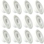 Happy Tree (12 Pack) 1/2" IPS Fire Sprinkler Head Escutcheon Plate 3/4" Adjustment Range Recessed Two Piece Rosette Cover Trim Ring White