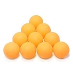 BigTree 50 PCS Orange Table Tennis Balls Ping Pong Balls Bulk 40mm Halloween Christmas Decorations Perfect for Training, Adults