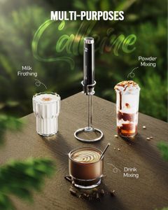 Maestri House Rechargeable Milk Frother – Handheld Electric Whisk