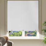 Blackout Shades for Bedroom Windows, Temporary Blackout Blinds No Drilling or Tools, UV Protection, Portable Roller Window Shades Cover for Living Room Office or Rv Travel (54" W*72" H, White)