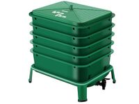 Blütezeit 5-Tray Worm Composter, Worm Farm Kit Indoor & Outdoor, Worm Compost Bin for Vermicomposting Starter, Recycling Food Waste (Green)