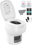LOO SEAL R1808 Waterless Self-Contained Dry Flush RV Toilet with Swivel Top