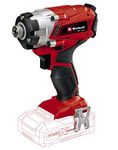 Einhell Power X-Change 140Nm Cordless Impact Driver - 18V, 2300 RPM, 1/4" Hex Bit Mount, LED Light - TE-CI 18/1 Li Solo Battery Powered Impact Drill (Battery Not Included), Red