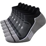 Cirorld Mens Trainer Socks, Thick Cushion Ankle Socks, Anti-Blister Cotton Sports Socks, Breathable Athletic Running Socks for Men Women, 6 Pairs 12-15